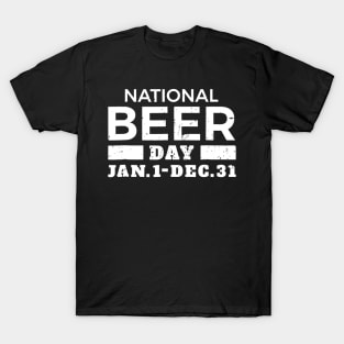 National Beer Day Joke Funny Tee T-Shirt